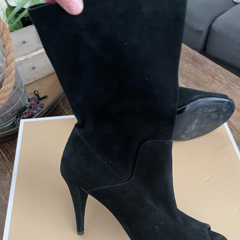 Michael Kors Suede Open Toe Heel Boot - image 1